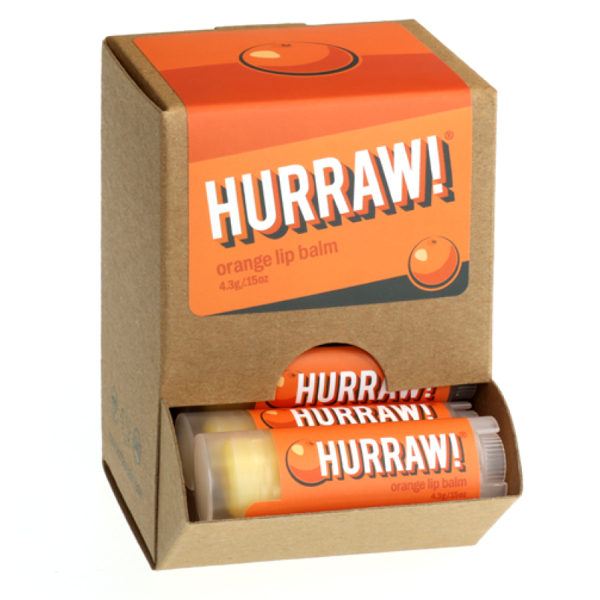 Bild von HURRAW! Orange Lip Balm Display à 24 Stück