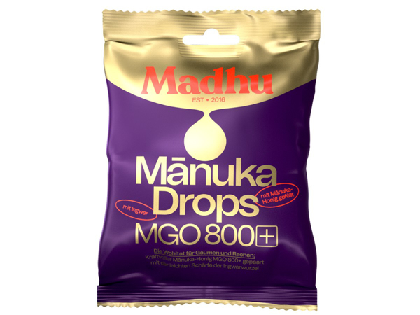 MADHU Manuka Drops MGO800+ Ingwer