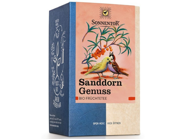 SONNENTOR Sanddorn Genuss Tee Beutel 18 Stk - BIO