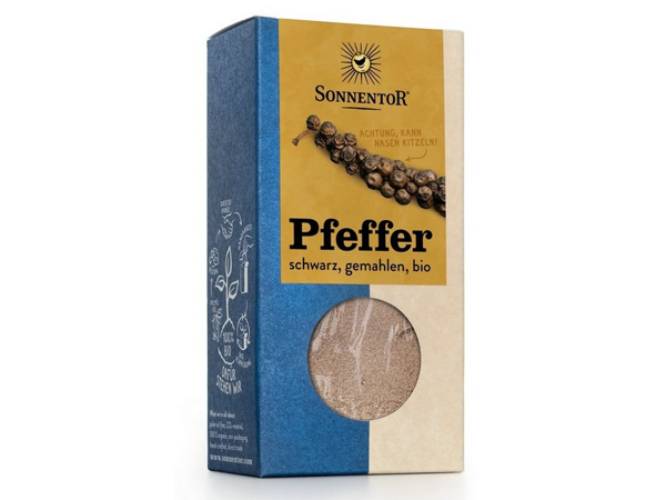 SONNENTOR Pfeffer schwarz gemahlen 50 g - BIO